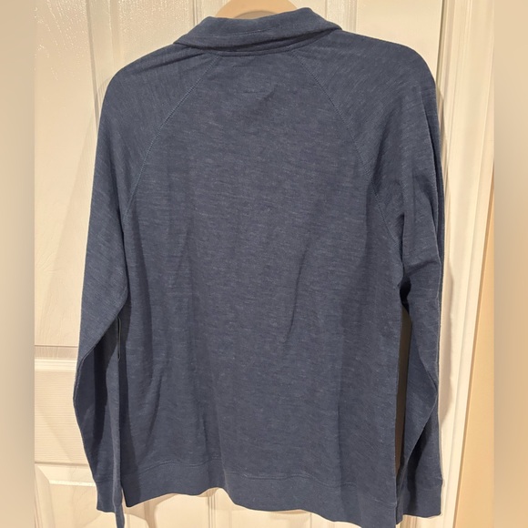 Men’s Roots Blue Quarter-Zip Pullover - Picture 3 of 3